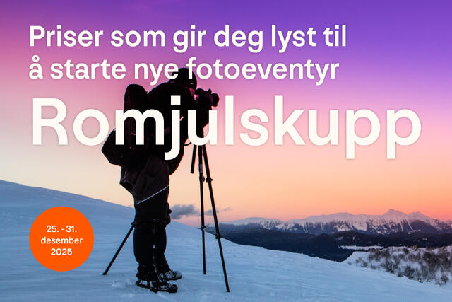 Romjulskupp hos Foto.no - kamera og fotoutstyr på tilbud